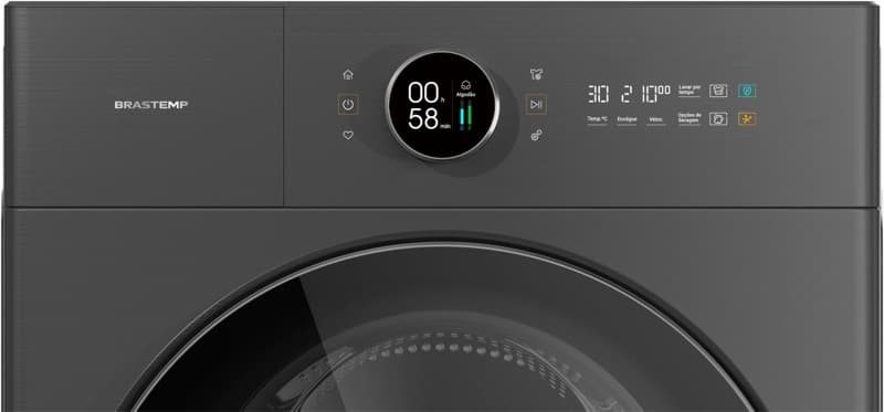 Lava e seca Brastemp — painel de controle